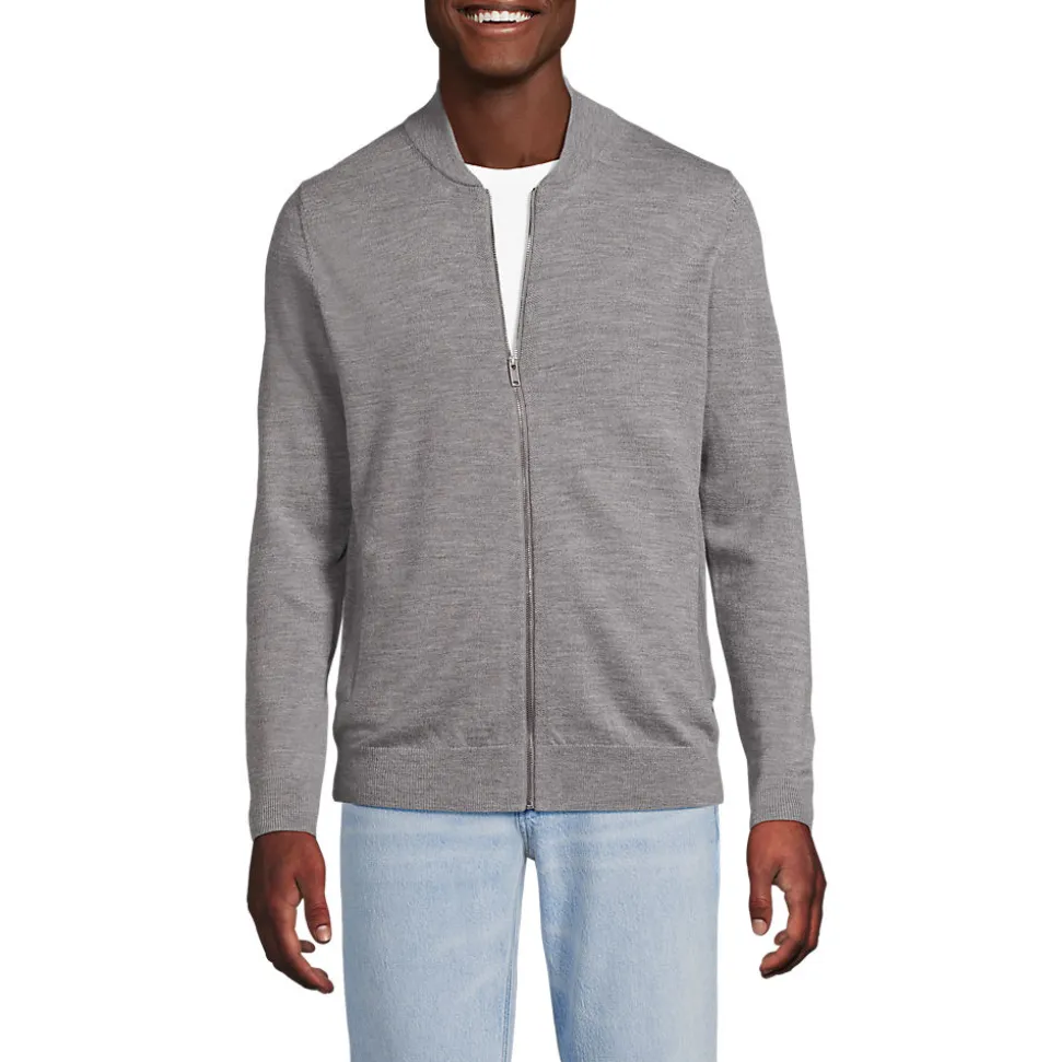 Merino-Cardigan mit Reißverschluss für Herren