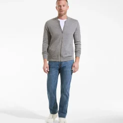 Merino-Cardigan mit Reißverschluss für Herren