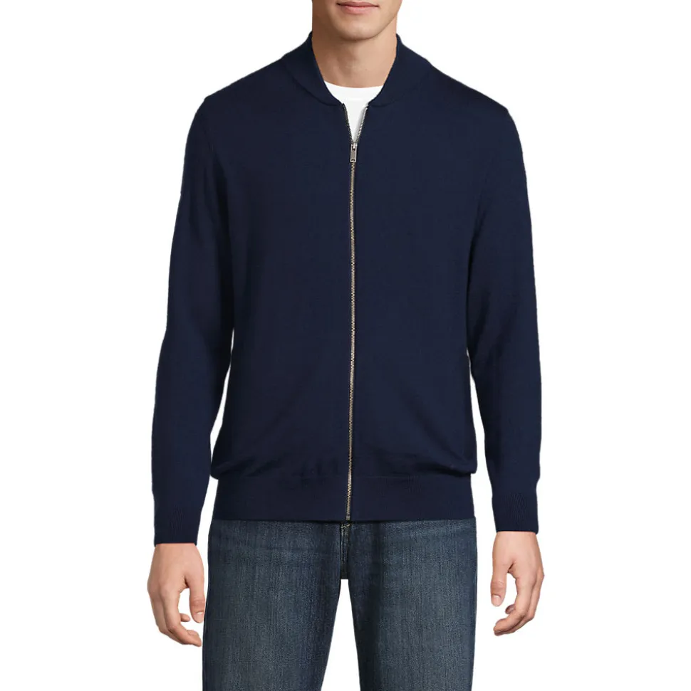 Merino-Cardigan mit Reißverschluss für Herren