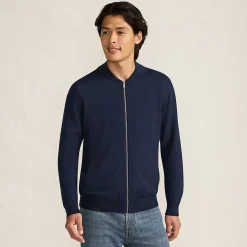 Merino-Cardigan mit Reißverschluss für Herren