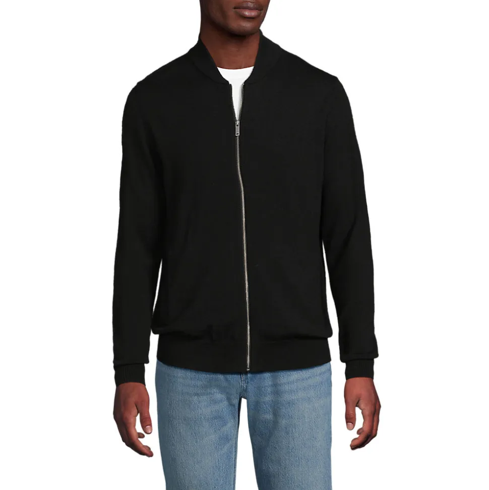 Merino-Cardigan mit Reißverschluss für Herren