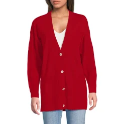 Merino-Cardigan mit Strassknöpfen für Damen