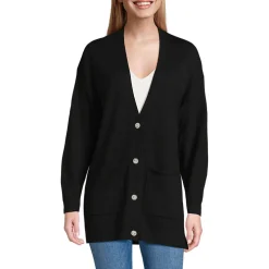 Merino-Cardigan mit Strassknöpfen für Damen