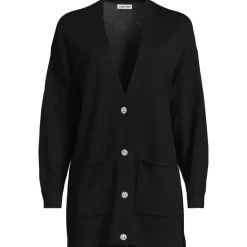 Merino-Cardigan mit Strassknöpfen für Damen