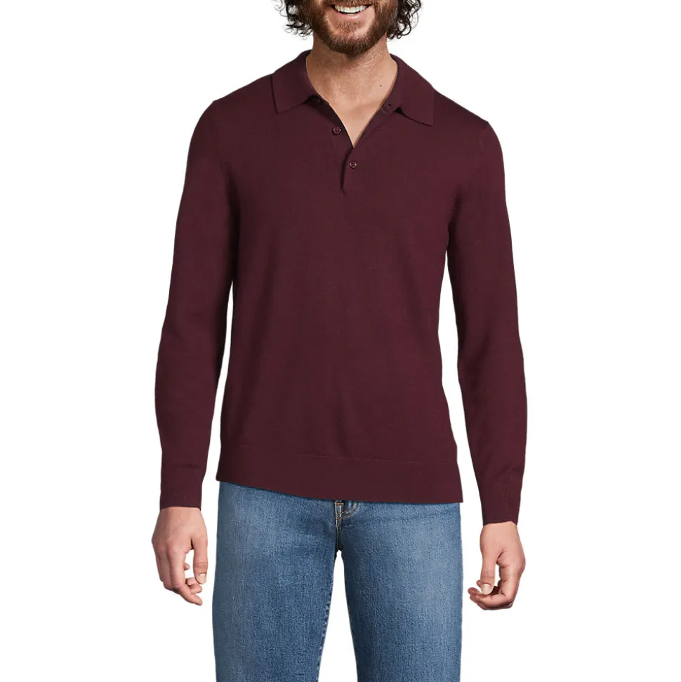 Merino-Polopullover für Herren