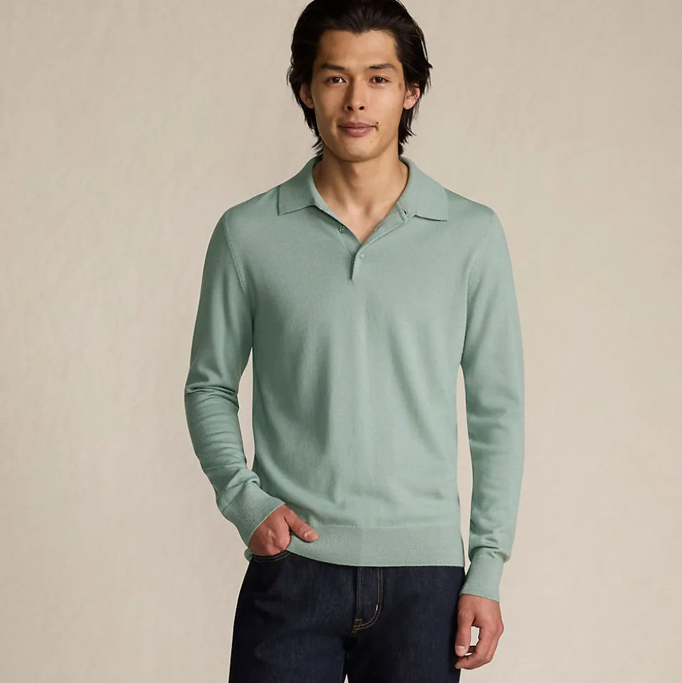 Merino-Polopullover für Herren