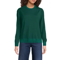 Merino-Pullover mit Lurex-Ausschnitt für Damen