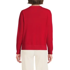 Merino-Pullover mit Lurex-Ausschnitt für Damen