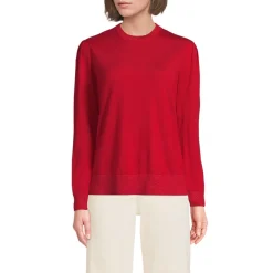 Merino-Pullover mit Lurex-Ausschnitt für Damen