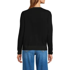 Merino-Pullover mit Lurex-Ausschnitt für Damen