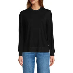 Merino-Pullover mit Lurex-Ausschnitt für Damen