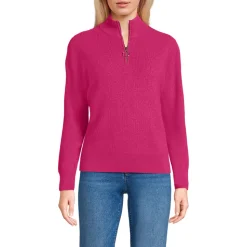 Merino-Pullover mit Reißverschluss für Damen in Petite-Größe