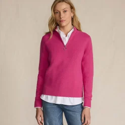 Merino-Pullover mit Reißverschluss für Damen in Petite-Größe
