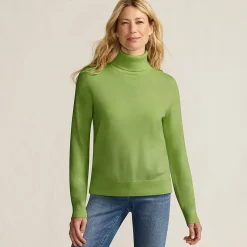 Merino-Pullover mit weitem Rollkragen für Damen