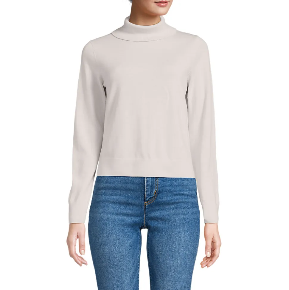 Merino-Pullover mit weitem Rollkragen für Damen