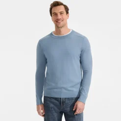 Merino-Rundhalspullover für Herren