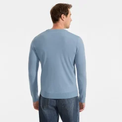 Merino-Rundhalspullover für Herren