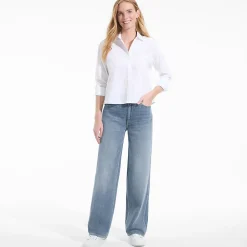 Mid Waist Baggy Jeans aus Baumwolle