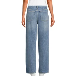 Mid Waist Baggy Jeans aus Baumwolle