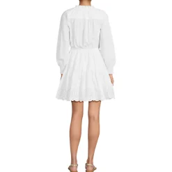 Minikleid mit Lochstickerei für Damen
