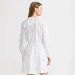 Minikleid mit Lochstickerei für Damen