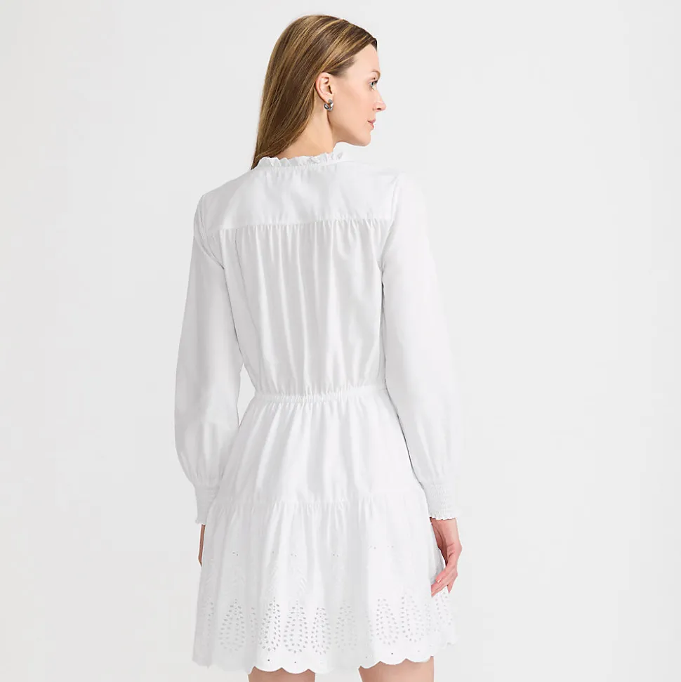 Minikleid mit Lochstickerei für Damen