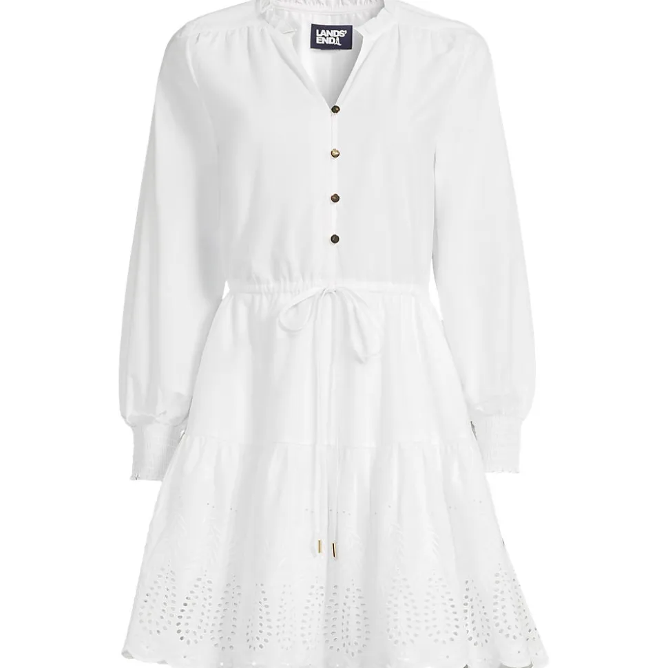 Minikleid mit Lochstickerei für Damen