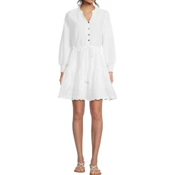 Minikleid mit Lochstickerei für Damen