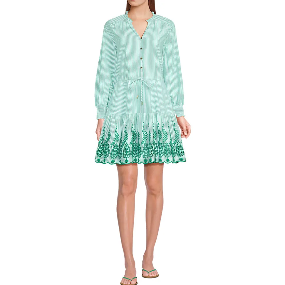 Minikleid mit Lochstickerei für Damen
