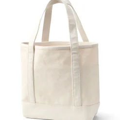 Mittelgroße offene Canvas-Tasche mit Printmuster für Damen