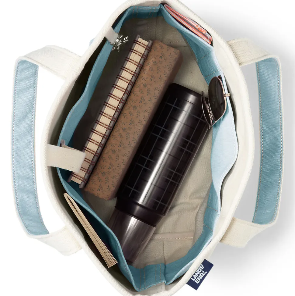 Mittelgroße offene Canvas-Tasche