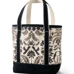 Mittelgroße offene Canvas-Tasche mit Printmuster für Damen