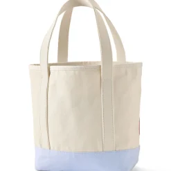 Mittelgroße offene Canvas-Tasche mit Printmuster für Damen