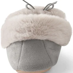 Mokassin-Slipper in Veloursleder-Optik für Damen