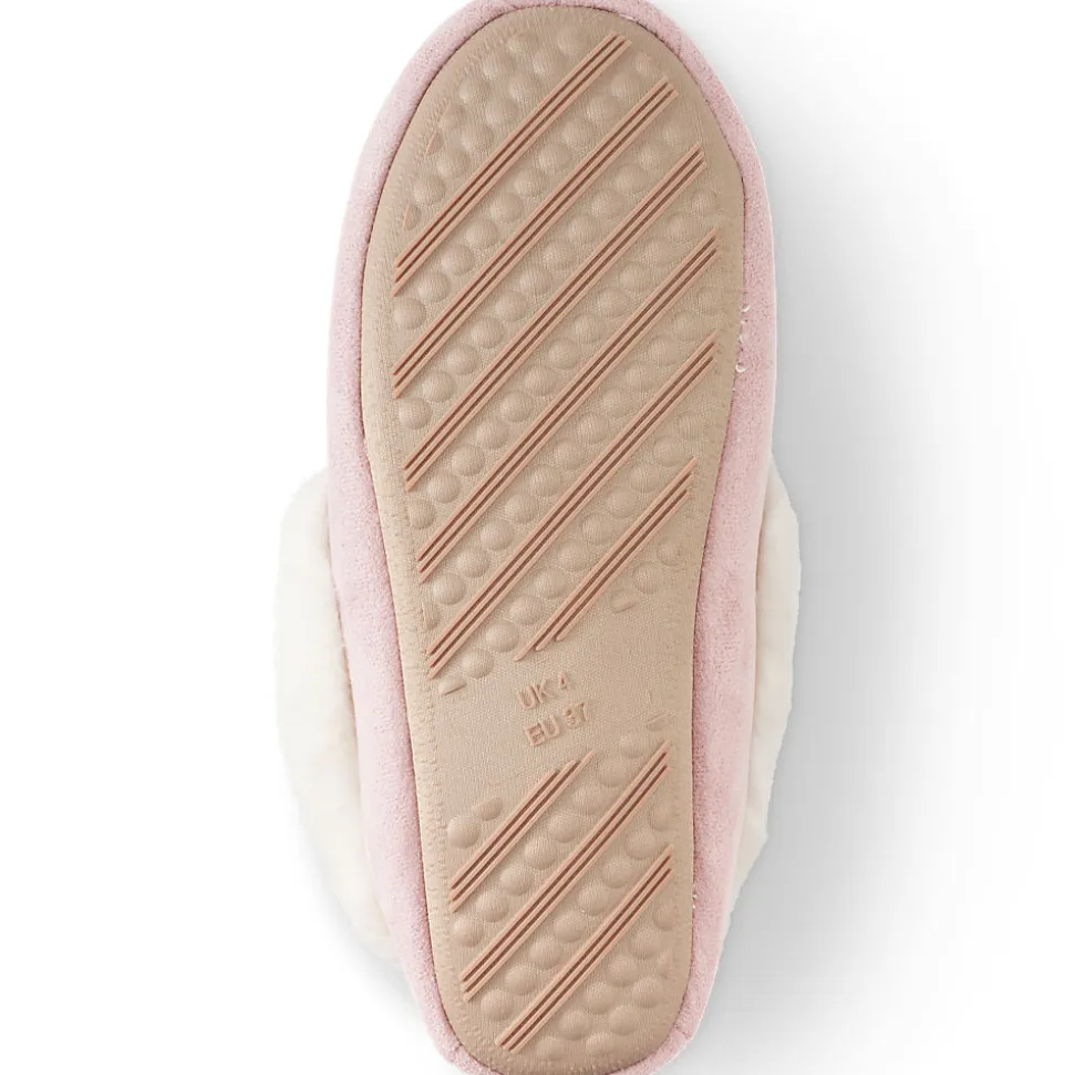 Mokassin-Slipper in Veloursleder-Optik für Damen