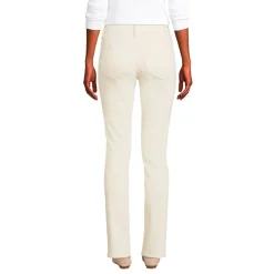 Naturfarbene Straight Fit Jeans Mid Waist