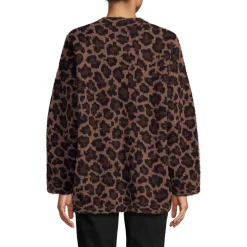 Offener Long-Cardigan aus Wimperngarn für Damen