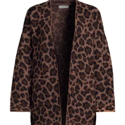 Offener Long-Cardigan aus Wimperngarn für Damen
