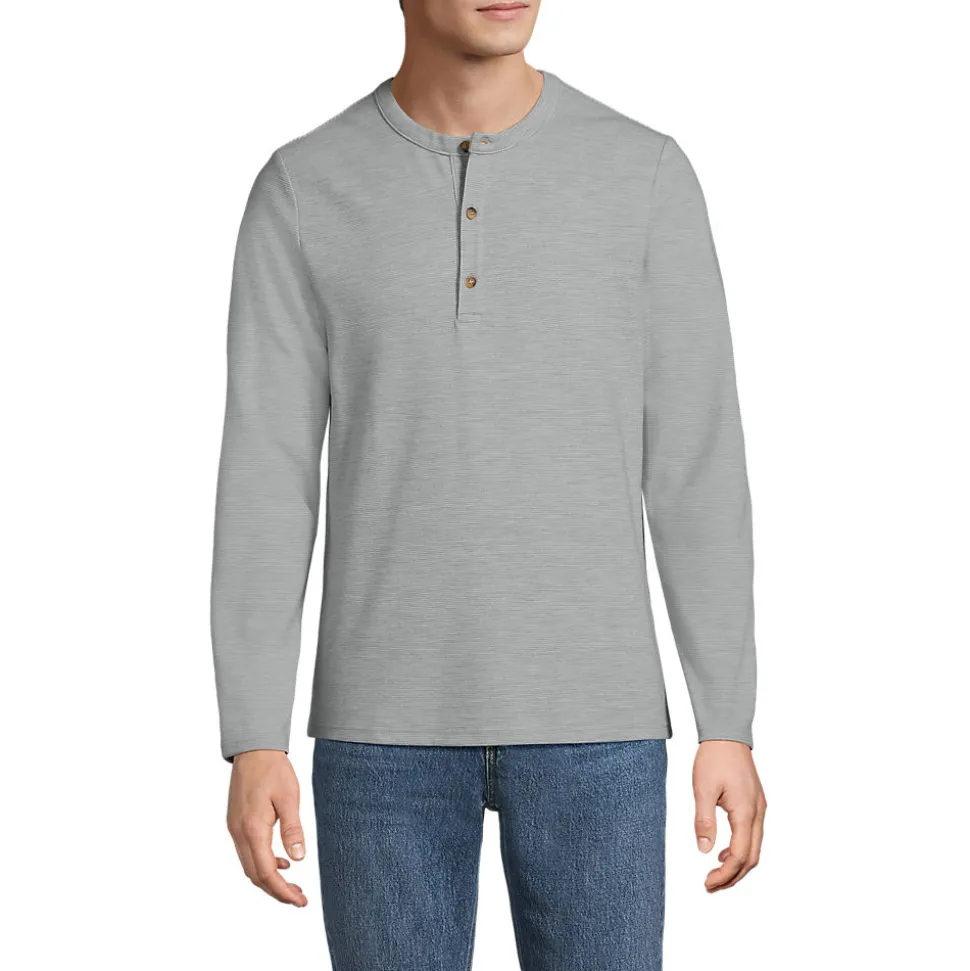 Ottoman-Henleyshirt mit langen Ärmeln für Herren