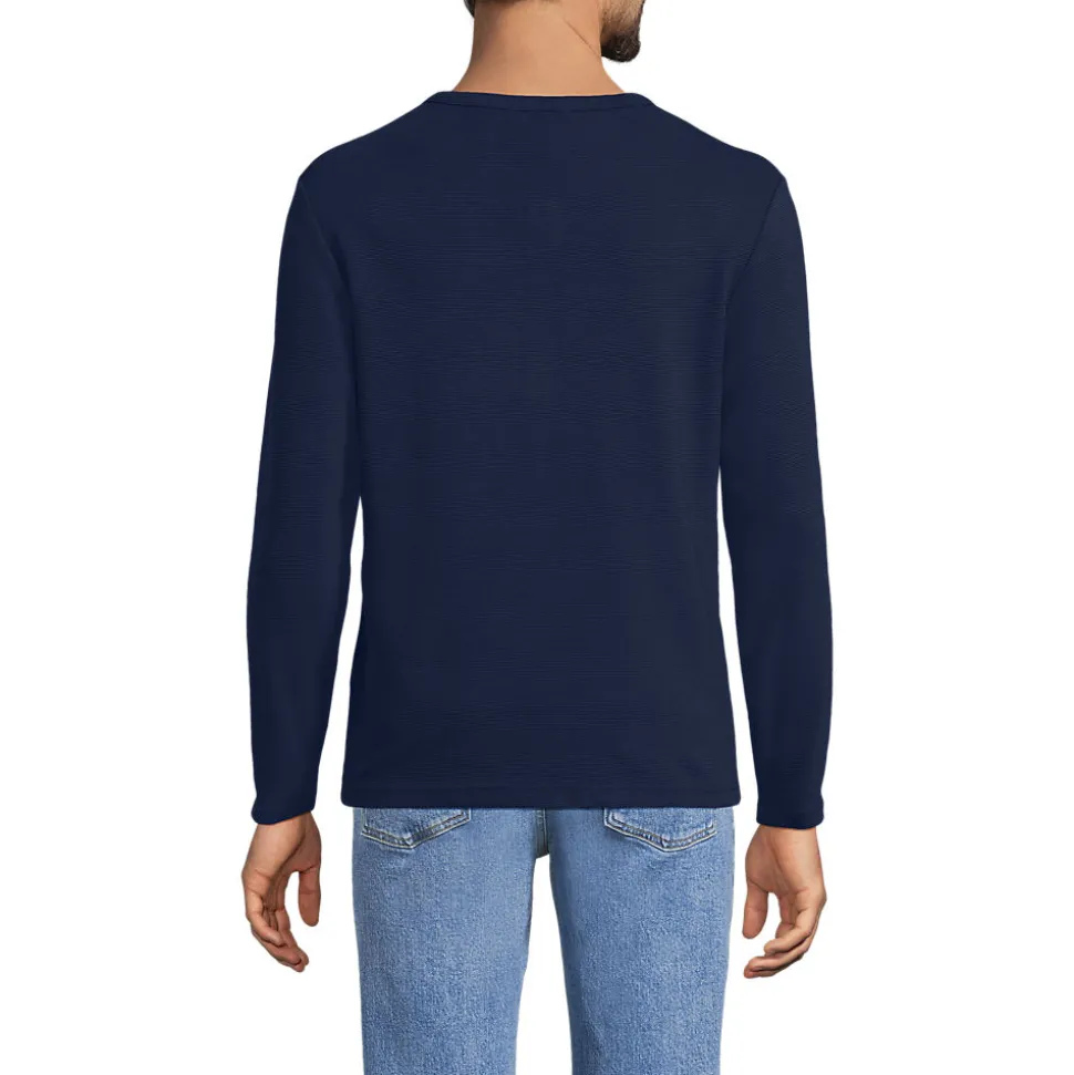 Ottoman-Henleyshirt mit langen Ärmeln für Herren