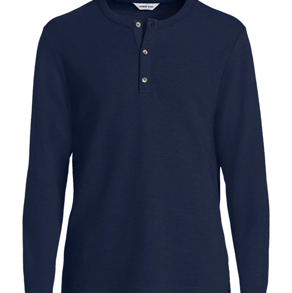 Ottoman-Henleyshirt mit langen Ärmeln für Herren