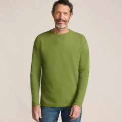 Ottoman-Rippshirt mit langen Ärmeln für Herren