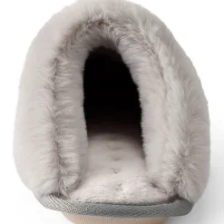 Pantoffel in Veloursleder-Optik für Damen