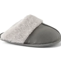 Pantoffel in Veloursleder-Optik für Damen