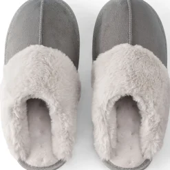 Pantoffel in Veloursleder-Optik für Damen