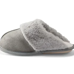 Pantoffel in Veloursleder-Optik für Damen