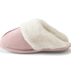 Pantoffel in Veloursleder-Optik für Damen