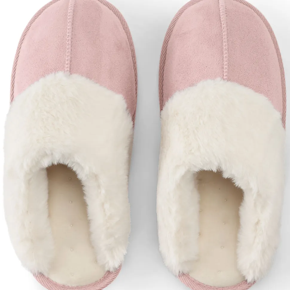 Pantoffel in Veloursleder-Optik für Damen
