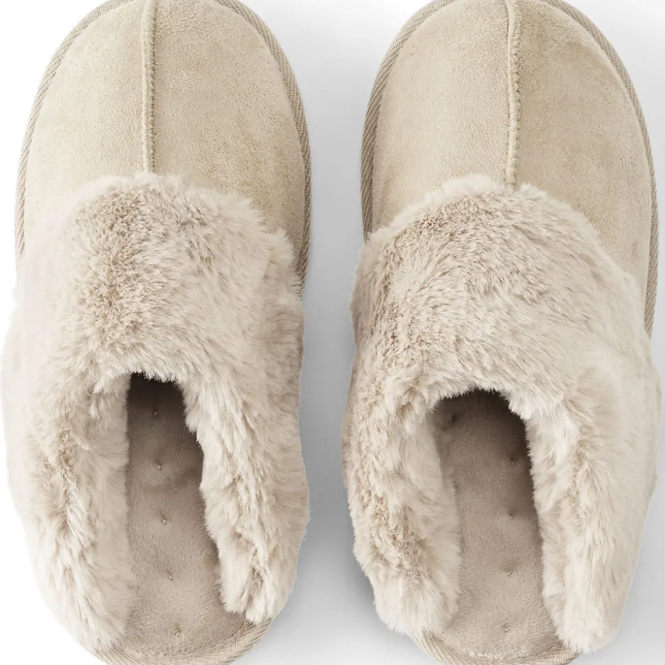 Pantoffel in Veloursleder-Optik für Damen