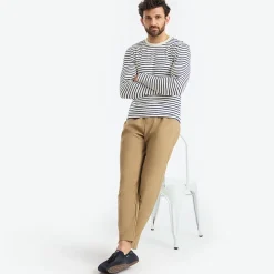 Pendler-Hose mit Schlupfbund und Bundfalten für Herren